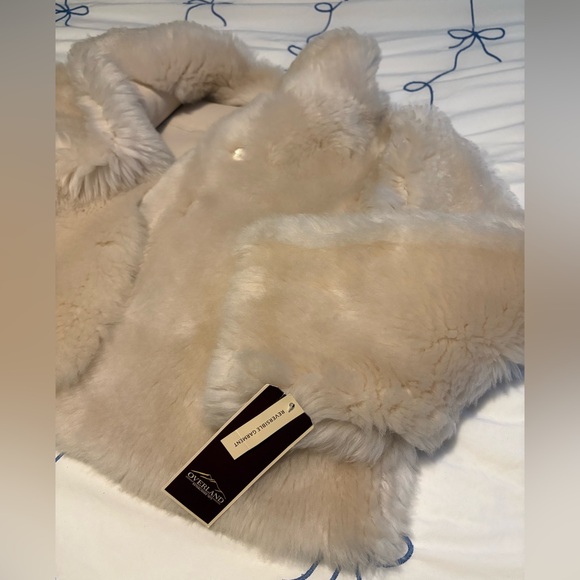 NWT Overland Kylie reversible sheepskin jacket ivory - Picture 11 of 16